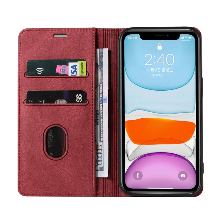For iPhone 11 Pro Wristband Magnetic Leather Phone Case