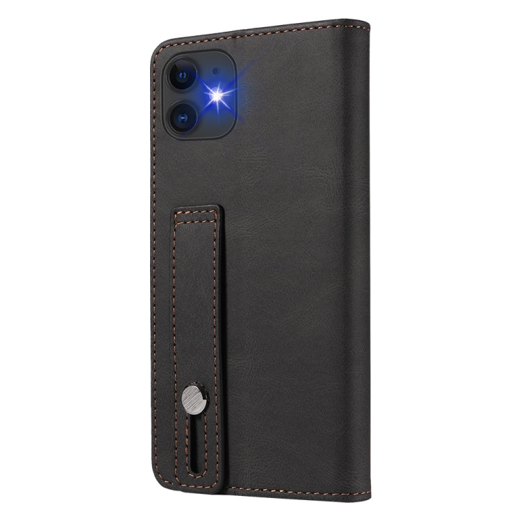 For iPhone 11 Pro Wristband Magnetic Leather Phone Case