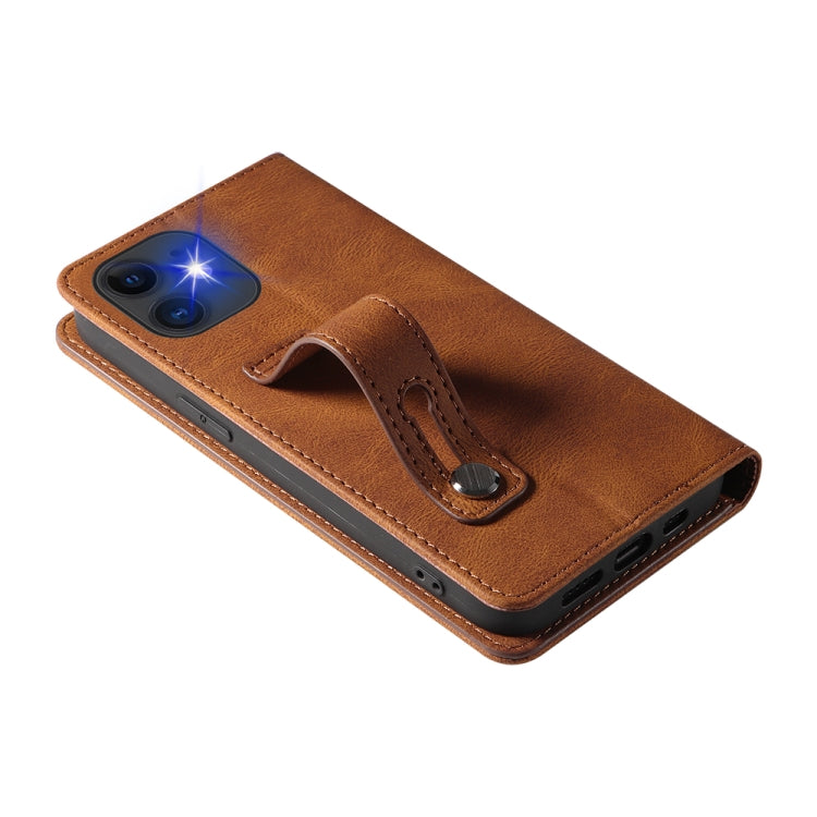 For iPhone 11 Pro Wristband Magnetic Leather Phone Case