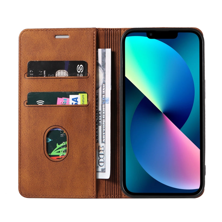 For iPhone 13 Wristband Magnetic Leather Phone Case