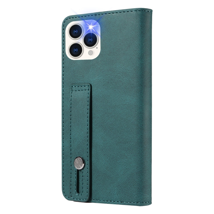 For iPhone 13 Pro Wristband Magnetic Leather Phone Case