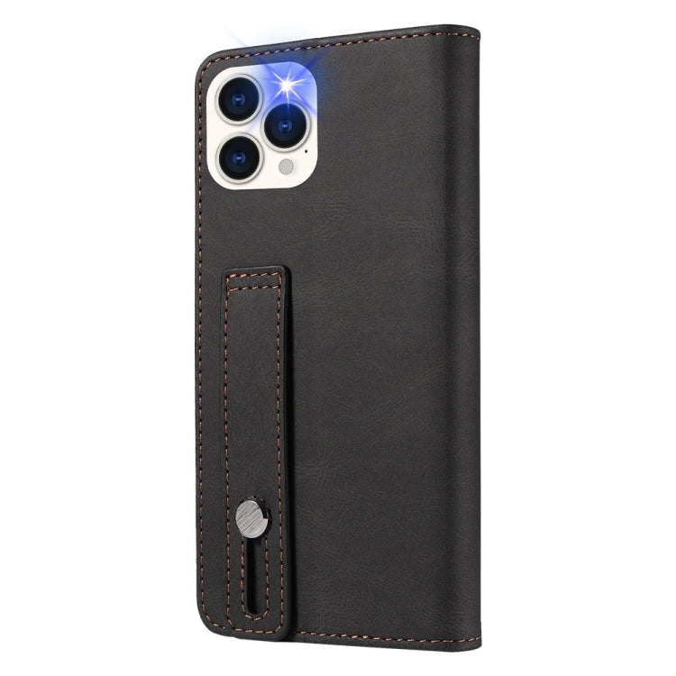 For iPhone 13 Pro Wristband Magnetic Leather Phone Case