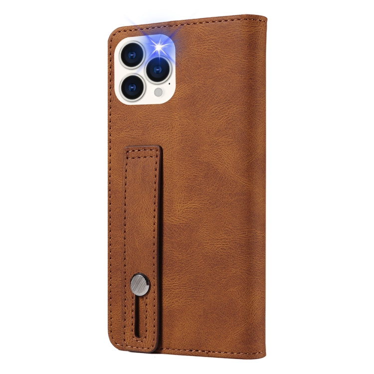 For iPhone 13 Pro Wristband Magnetic Leather Phone Case
