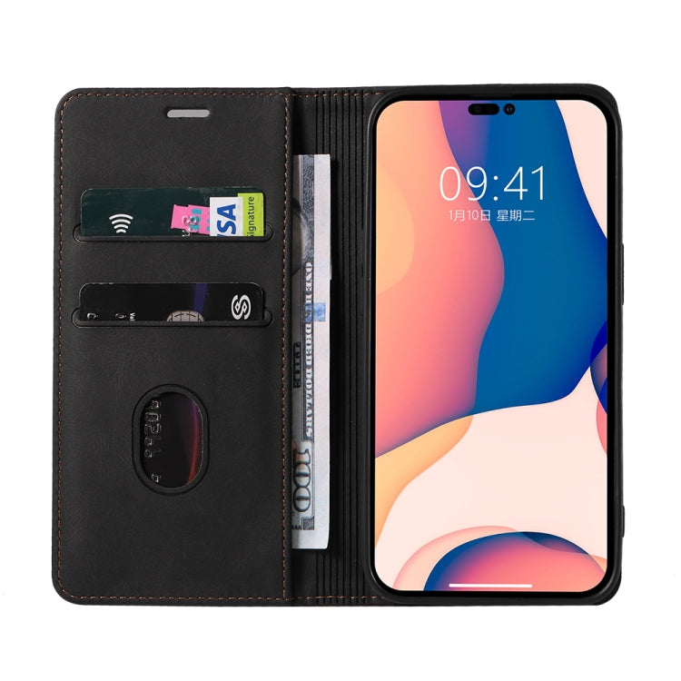 For iPhone 13 Pro Max Wristband Magnetic Leather Phone Case