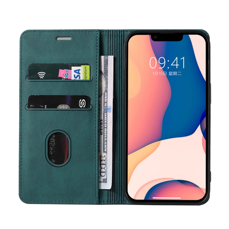 For iPhone 14 Wristband Magnetic Leather Phone Case