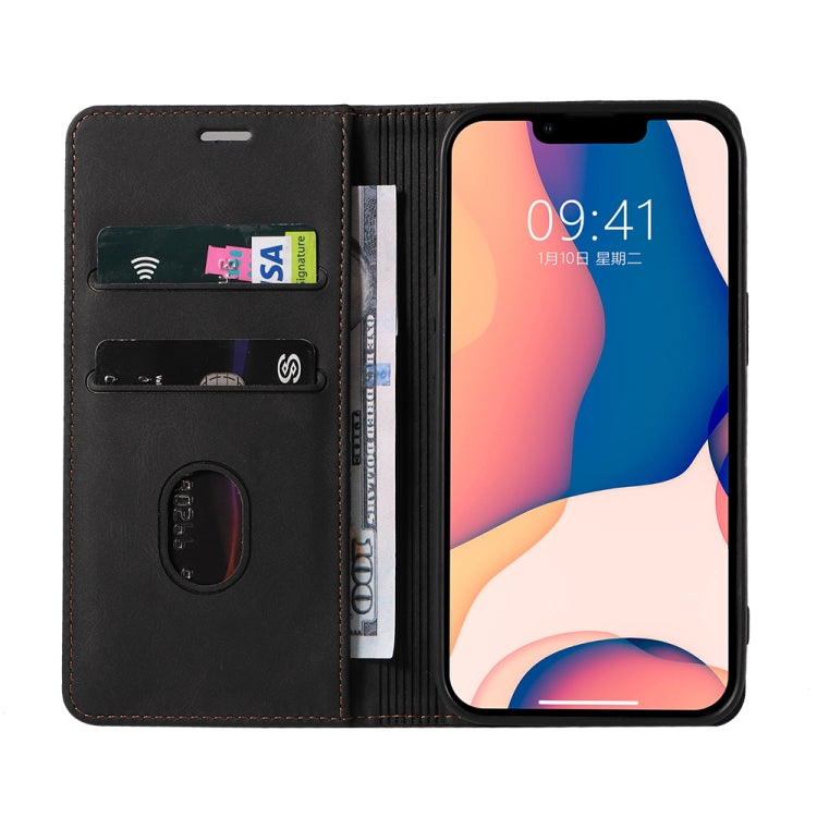 For iPhone 14 Plus Wristband Magnetic Leather Phone Case
