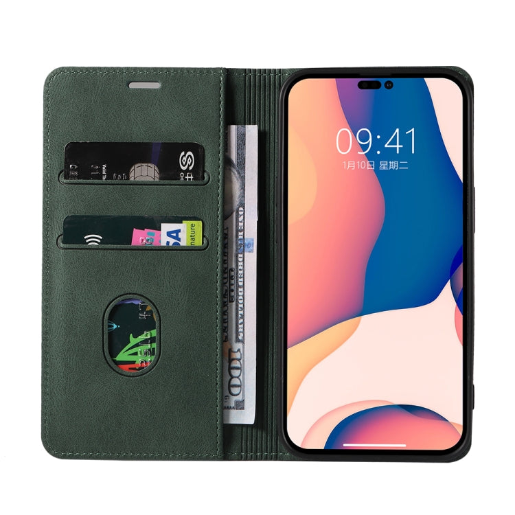 For iPhone 14 Pro Max Wristband Magnetic Leather Phone Case