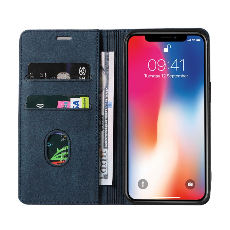For iPhone X / XS Wristband Magnetic Leather Phone Case