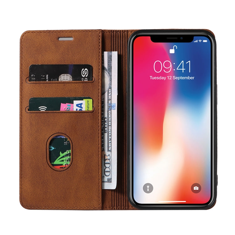 For iPhone X / XS Wristband Magnetic Leather Phone Case
