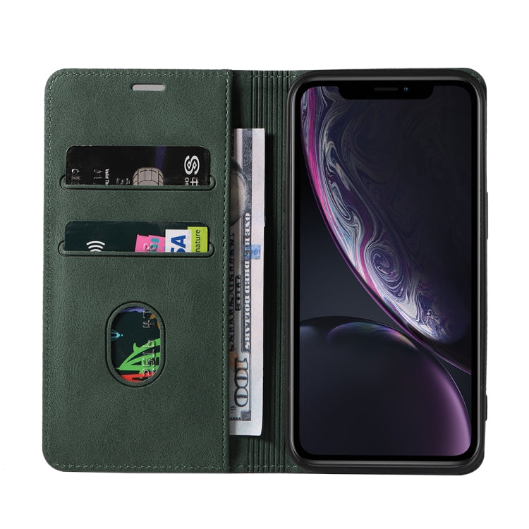For iPhone XR Wristband Magnetic Leather Phone Case