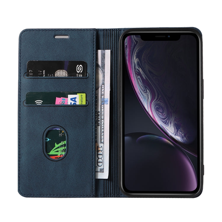 For iPhone XR Wristband Magnetic Leather Phone Case