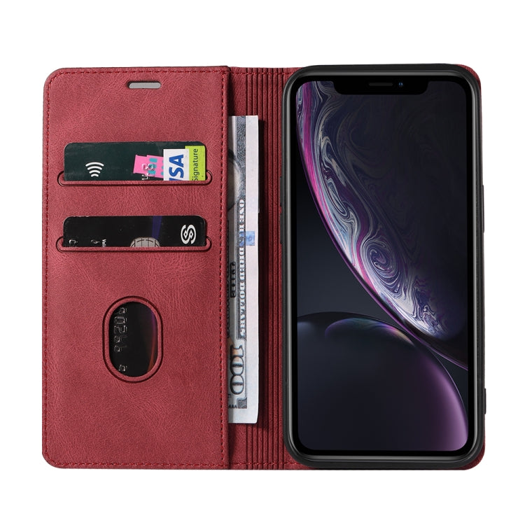 For iPhone XR Wristband Magnetic Leather Phone Case
