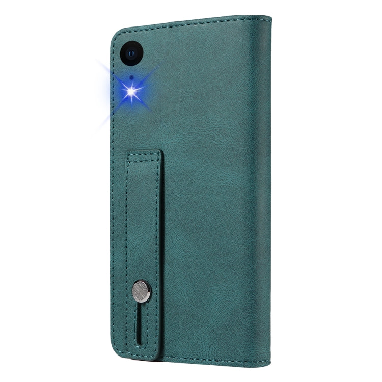 For iPhone XR Wristband Magnetic Leather Phone Case