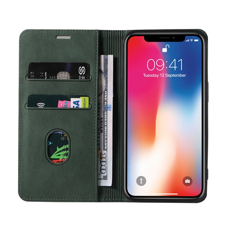 For iPhone XS Max Wristband Magnetic Leather Phone Case