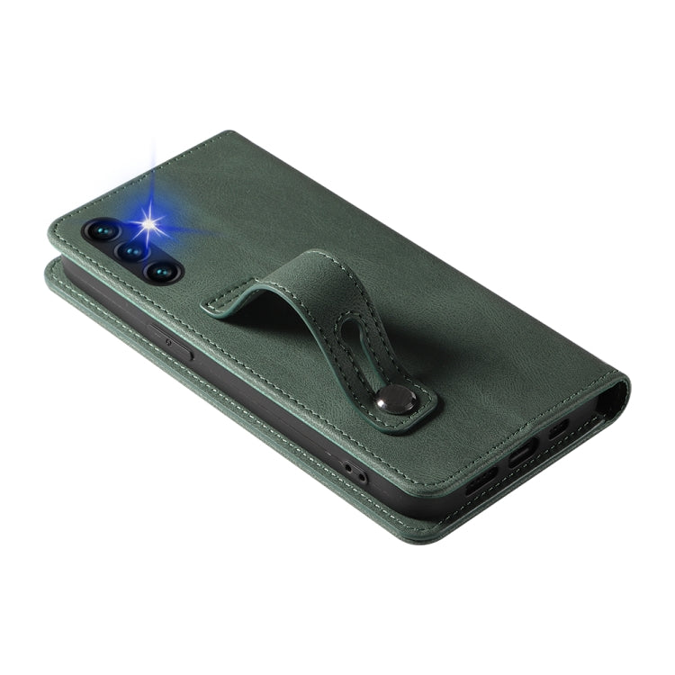For Samsung Galaxy A13 4G Wristband Magnetic Leather Phone Case