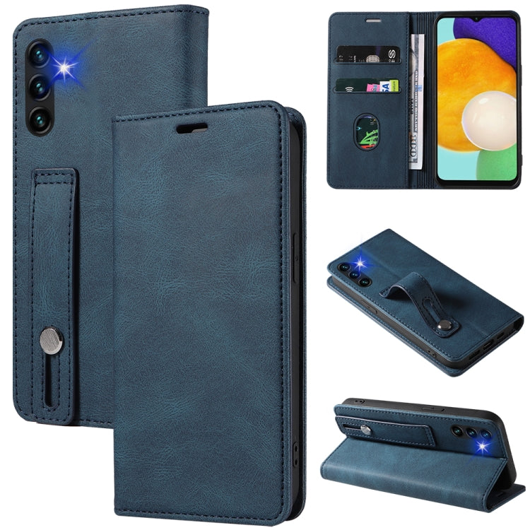 For Samsung Galaxy A13 4G Wristband Magnetic Leather Phone Case