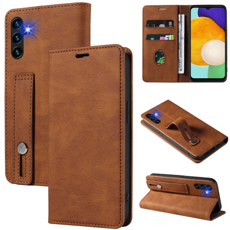 For Samsung Galaxy A13 4G Wristband Magnetic Leather Phone Case