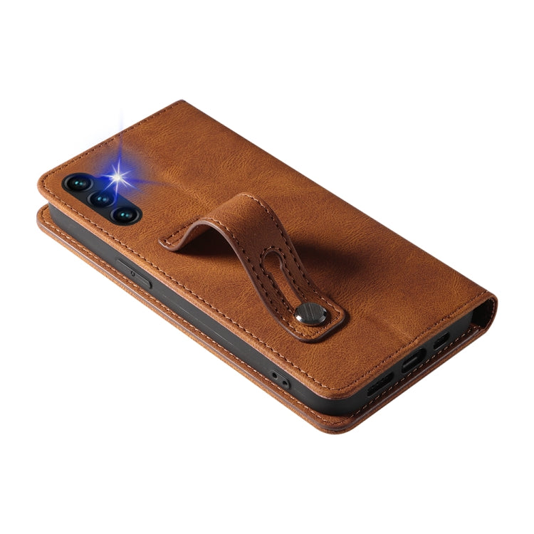 For Samsung Galaxy A13 4G Wristband Magnetic Leather Phone Case