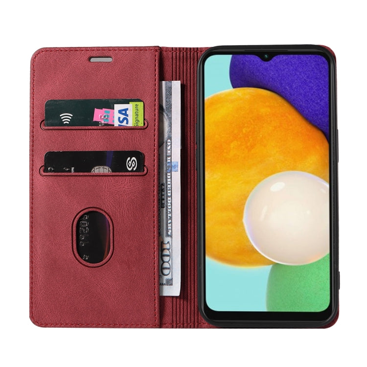 For Samsung Galaxy A13 5G Wristband Magnetic Leather Phone Case
