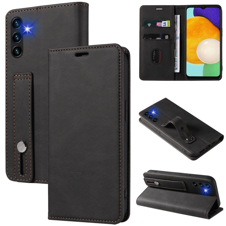 For Samsung Galaxy A13 5G Wristband Magnetic Leather Phone Case