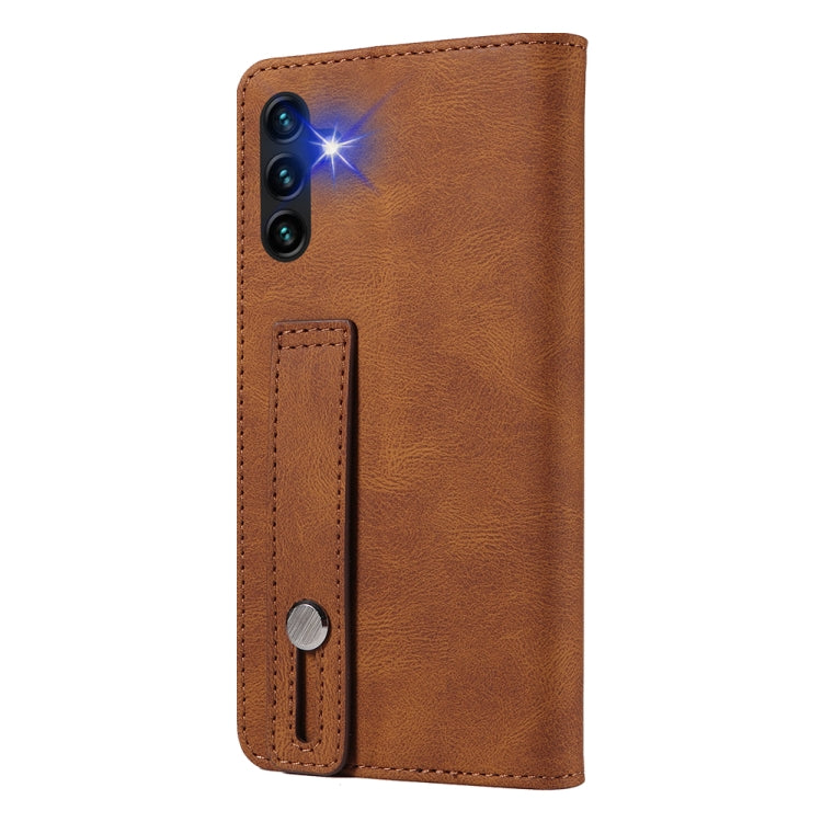 For Samsung Galaxy A13 5G Wristband Magnetic Leather Phone Case