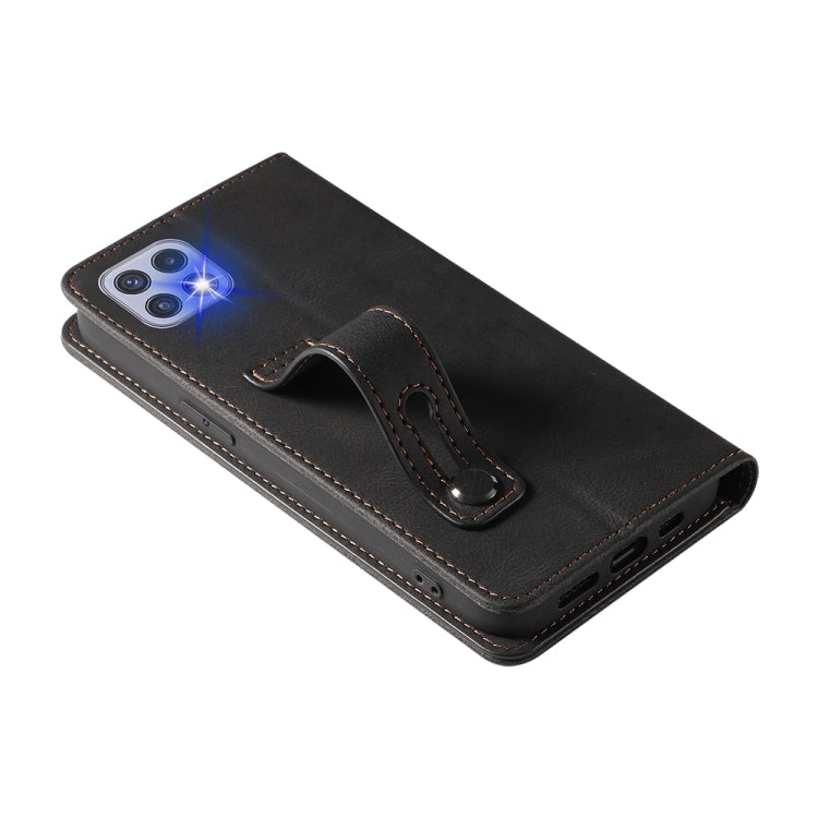 For Samsung Galaxy A22 4G Wristband Magnetic Leather Phone Case