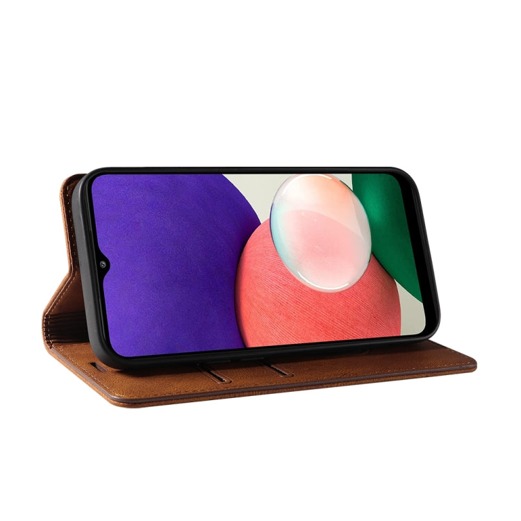 For Samsung Galaxy A22 4G Wristband Magnetic Leather Phone Case