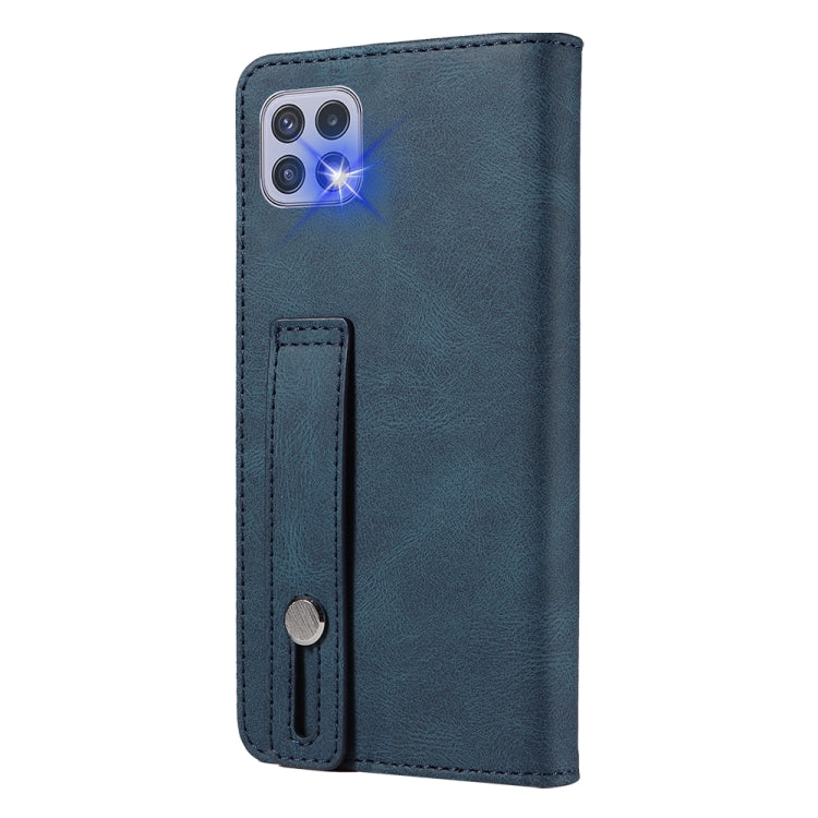 For Samsung Galaxy A22 5G Wristband Magnetic Leather Phone Case