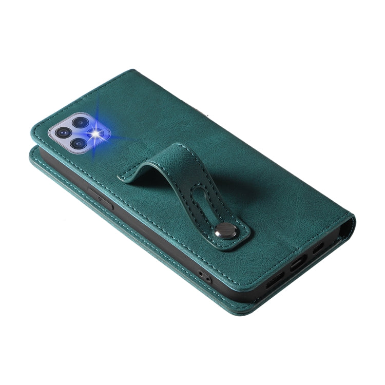 For Samsung Galaxy A22 5G Wristband Magnetic Leather Phone Case