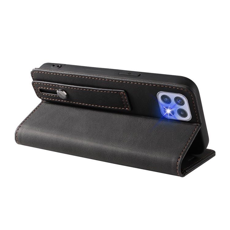 For Samsung Galaxy A22 5G Wristband Magnetic Leather Phone Case