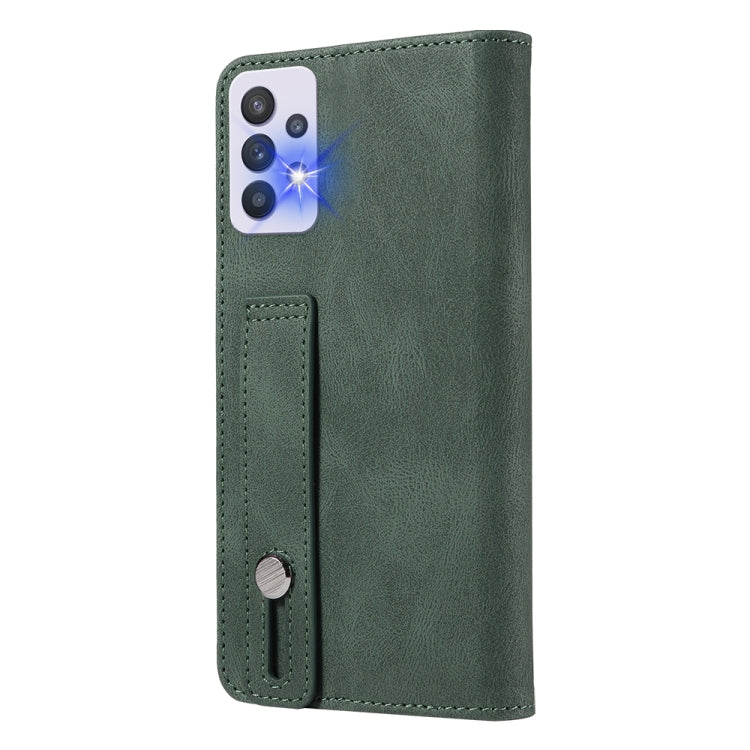 For Samsung Galaxy A33 Wristband Magnetic Leather Phone Case