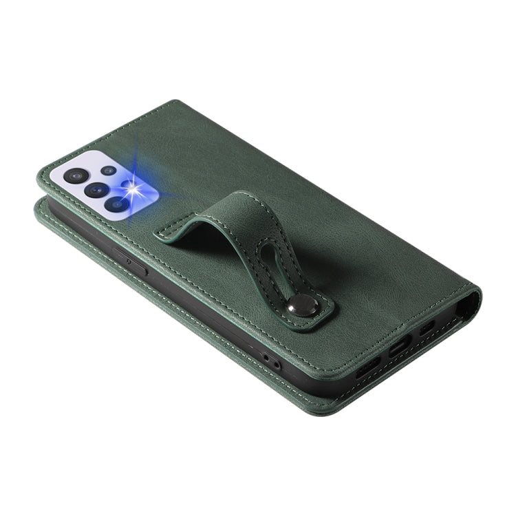 For Samsung Galaxy A33 Wristband Magnetic Leather Phone Case