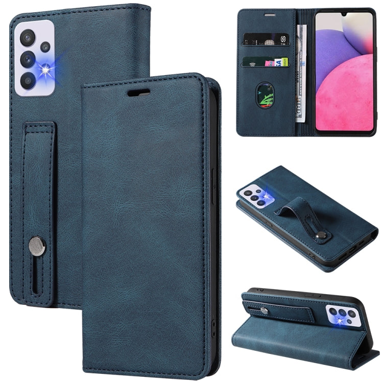 For Samsung Galaxy A33 Wristband Magnetic Leather Phone Case