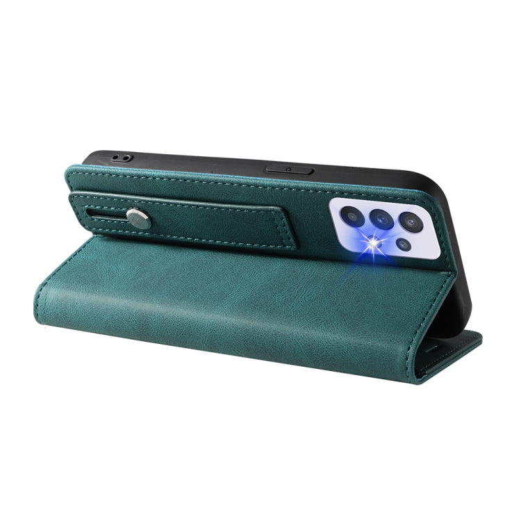 For Samsung Galaxy A33 Wristband Magnetic Leather Phone Case