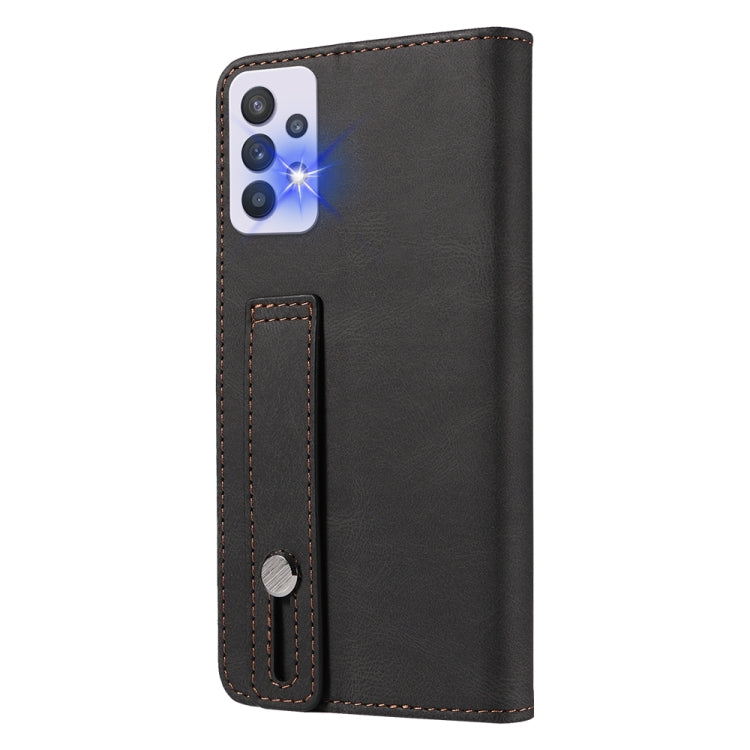 For Samsung Galaxy A33 Wristband Magnetic Leather Phone Case