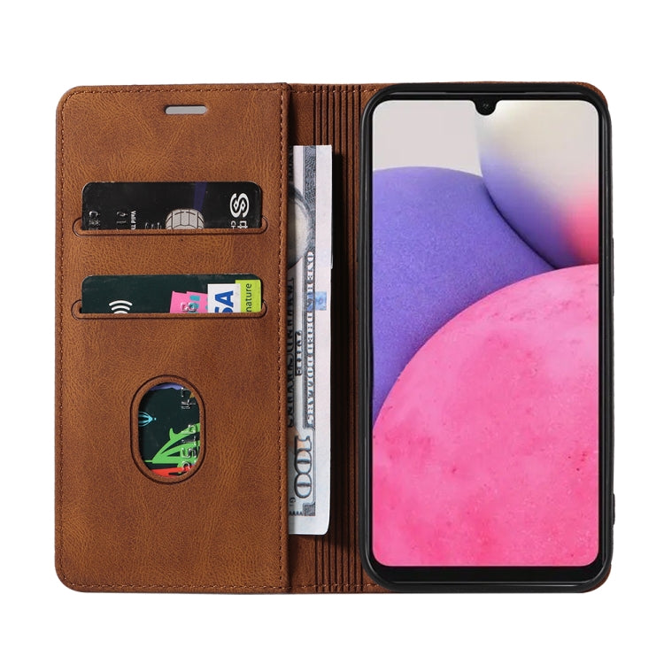 For Samsung Galaxy A33 Wristband Magnetic Leather Phone Case