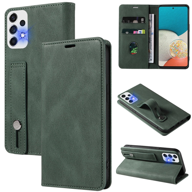 For Samsung Galaxy A53 Wristband Magnetic Leather Phone Case