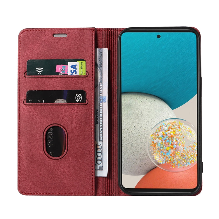 For Samsung Galaxy A53 Wristband Magnetic Leather Phone Case
