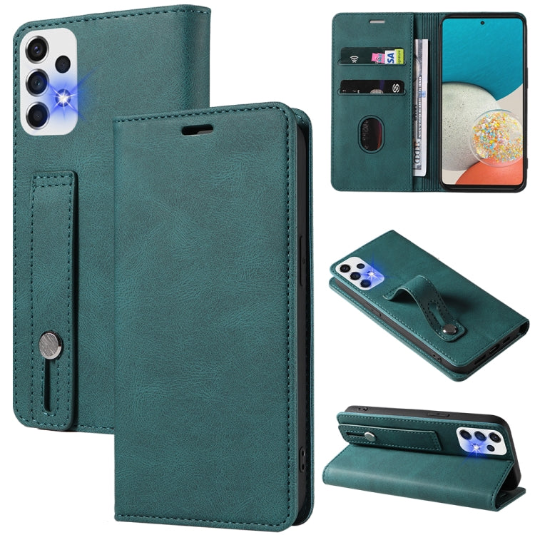 For Samsung Galaxy A53 Wristband Magnetic Leather Phone Case