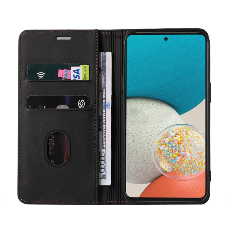 For Samsung Galaxy A53 Wristband Magnetic Leather Phone Case