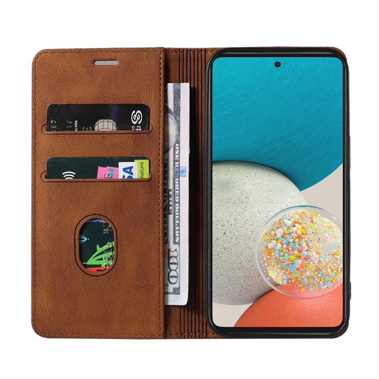 For Samsung Galaxy A53 Wristband Magnetic Leather Phone Case