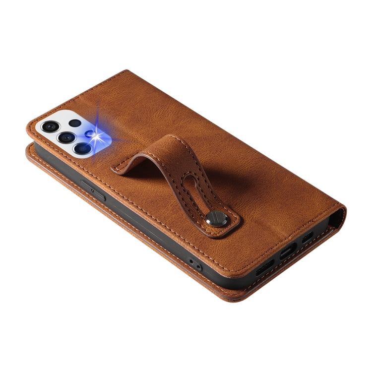 For Samsung Galaxy A53 Wristband Magnetic Leather Phone Case