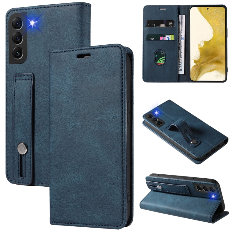 For Samsung Galaxy S21 5G Wristband Magnetic Leather Phone Case