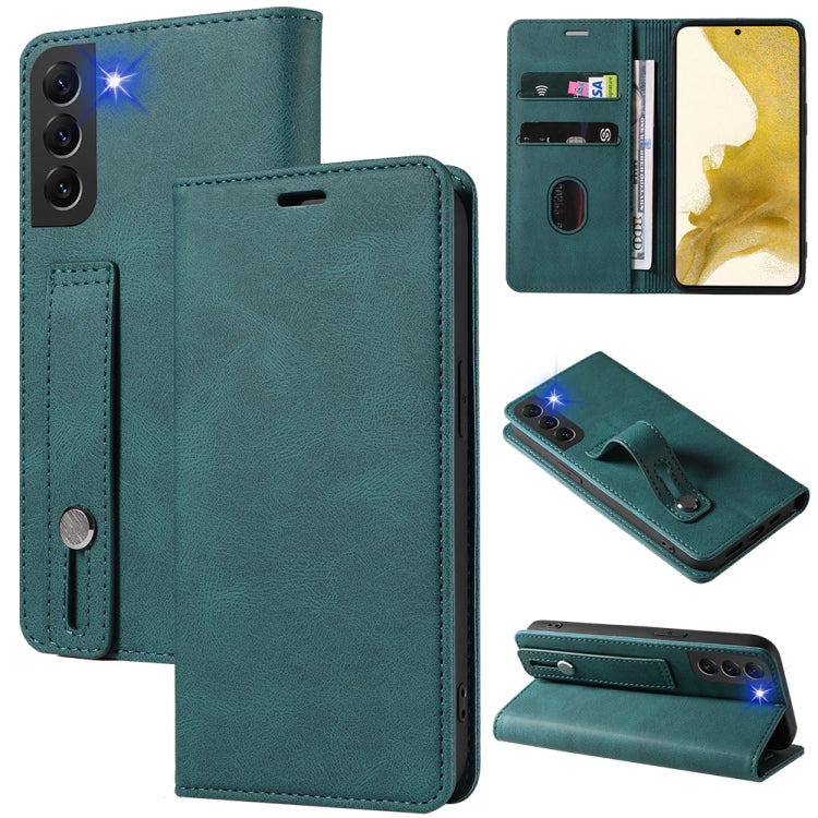 For Samsung Galaxy S21 5G Wristband Magnetic Leather Phone Case