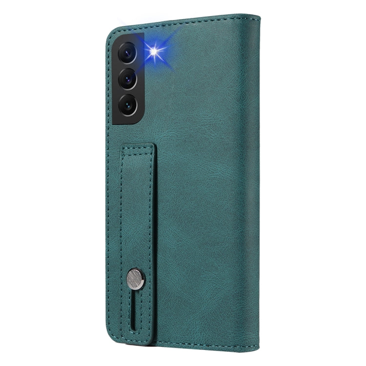 For Samsung Galaxy S21 5G Wristband Magnetic Leather Phone Case