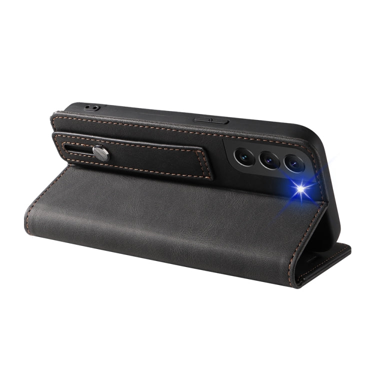 For Samsung Galaxy S21 5G Wristband Magnetic Leather Phone Case