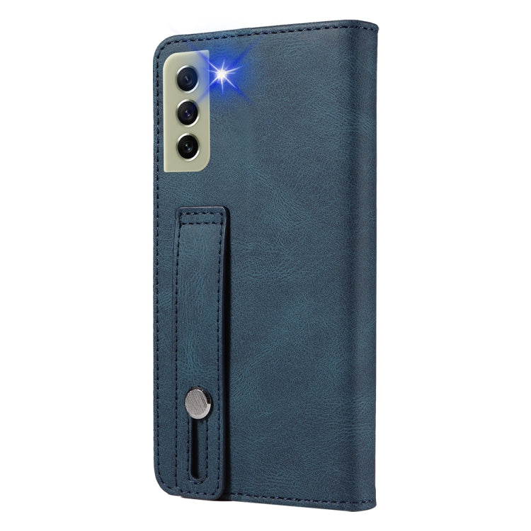 For Samsung Galaxy S21 FE 5G Wristband Magnetic Leather Phone Case