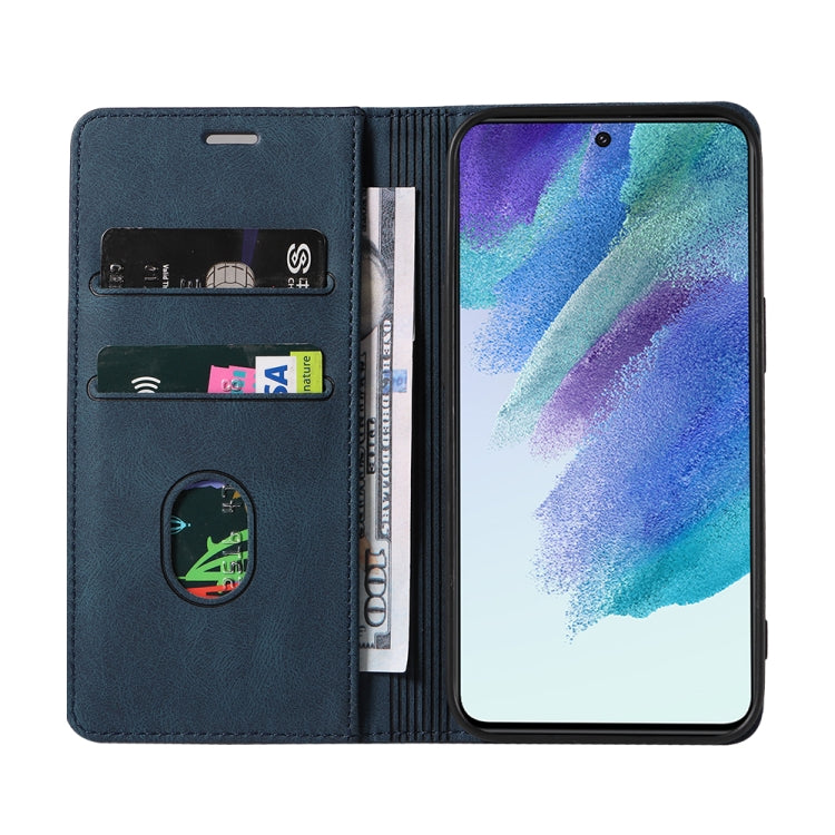 For Samsung Galaxy S21 FE 5G Wristband Magnetic Leather Phone Case