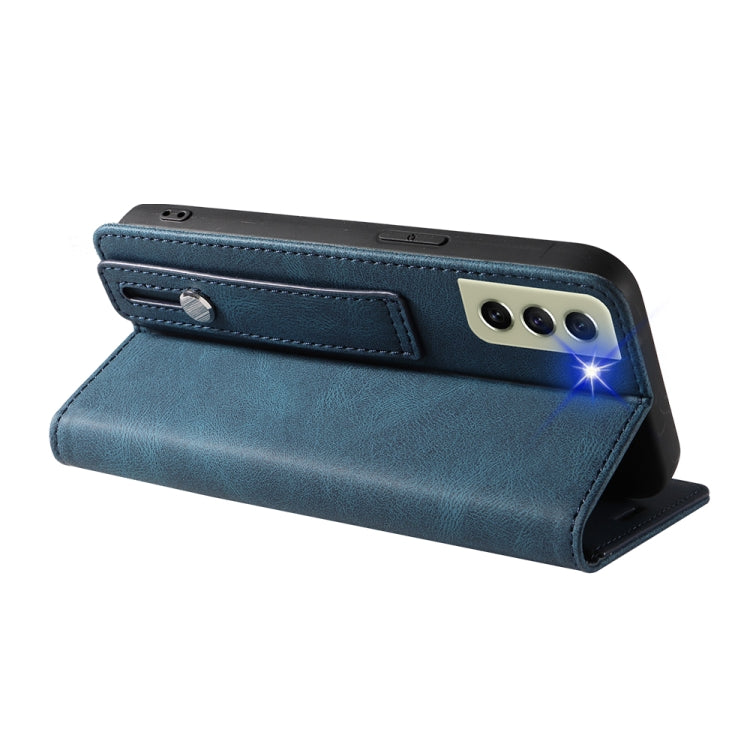 For Samsung Galaxy S21 FE 5G Wristband Magnetic Leather Phone Case