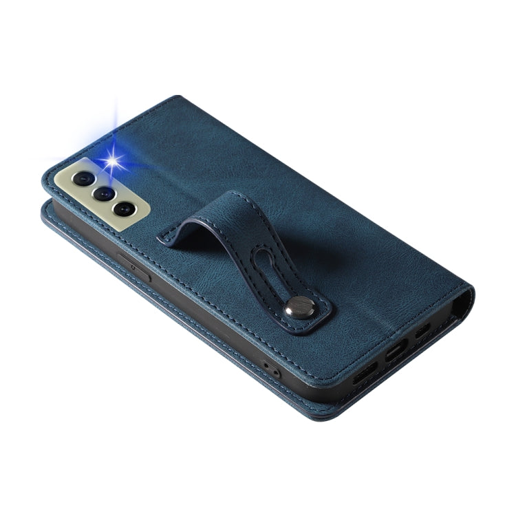 For Samsung Galaxy S21 FE 5G Wristband Magnetic Leather Phone Case